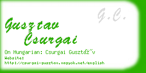 gusztav csurgai business card